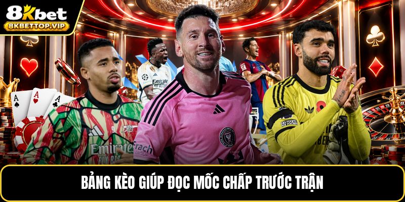 Bảng kèo giúp đọc mốc chấp trước trận